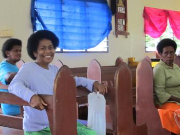 Fijian women in church
